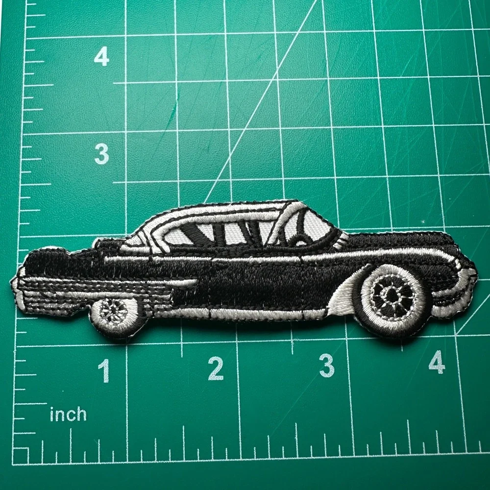 50's Cadillac Car Patch Embroidered Patch, Iron On Sew On Applique, Vintage Auto